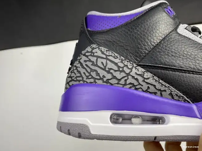 HYPE Retro Jordan Court Air 3 Black CT8532 Purple 050 0615